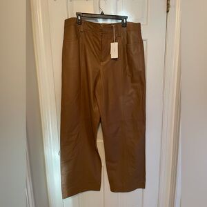 Vince cognac leather pants- size 16